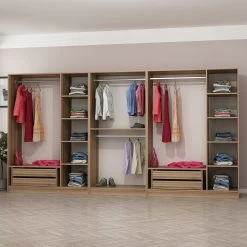 Woody Kledingkast Met Melamine Coating - 360x210x52 Cm -Songmics Winkel 506MNR2780 20 203 d753