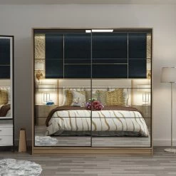 Stijlvolle Woody Fashion Kledingkast | 100% Melamine Gecoat | 18mm Dikte | 180x210 Cm | Dore