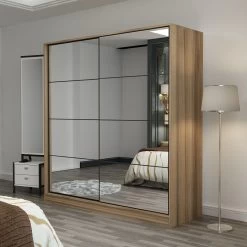 Stijlvolle Woody Fashion Kledingkast | 100% Melamine Gecoat | 18mm Dikte | 180x210 Cm | Dore -Songmics Winkel 506MNR2784 20 205 02be