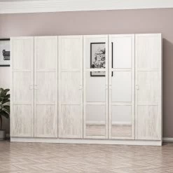 Ruime Witte Kledingkast | Woody Fashion | 100% Melamine Coating -Songmics Winkel 506MNR2826 20 203 6f0c