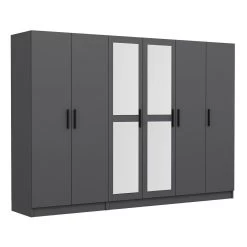 Antraciet Melamine Kledingkast Met Meerdere Planken -Songmics Winkel 506MNR2834 20 207 2e33