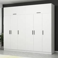 Witte Houten Kledingkast | Melamine Coating | Meerdere Planken". -Songmics Winkel 506MNR2864 20 202 213c