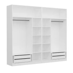 Witte Houten Kledingkast | Melamine Coating | Meerdere Planken". -Songmics Winkel 506MNR2864 20 205 88ad