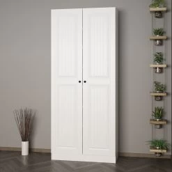 Stijlvolle Woody Fashion Zaalstandaard | 100% Melamine | 90x210x35cm | Wit 16 Stijlvolle Woody Fashion Zaalstandaard | 100% Melamine | 90x210x35cm | Wit -Songmics Winkel 506MNR3217 20 203 3578