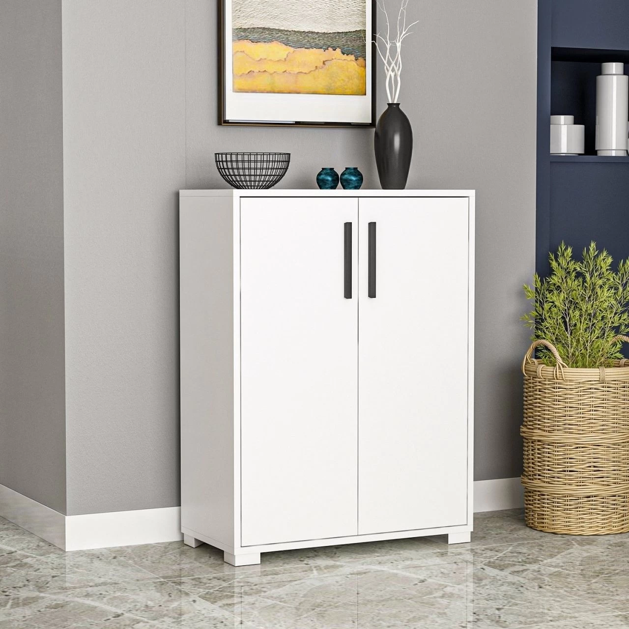 Woody Modieus Schoenenkastje | 100% Melamine Gecoat | Wit 10 Woody Modieus Schoenenkastje | 100% Melamine Gecoat | Wit - Afbeelding 8