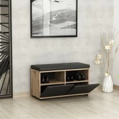 Woody Fashion Schoenenkast | 100% Melamine Noten Zwart -Songmics Winkel 506MNR3330 20 205 3771