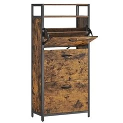 Rustiek Schoenenkabinet - Voor 15-18 Paar, Open Vak -Songmics Winkel 511vm6rRfYL. SL500 b111