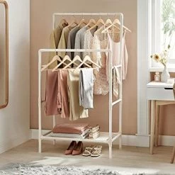 Songmics Kledingrek | 88x44x154cm | Ijzer/stof/kunststof