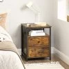 Industrieel Nachtkastje | 45 X 45 X 60 Cm | 2 Laden | Rustiek Bruin -Songmics Winkel 513wODi3s7L. SL500 6b21