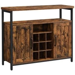 Rustiek Industrieel Dressoir En Buffettafel - Bruin En Zwart Opbergmeubel' -Songmics Winkel 51F4B8PiNGL. SL500 9179