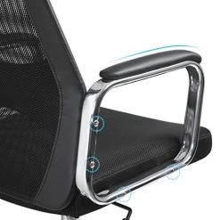 Songmics Bureaustoel Mesh Computerstoel Ergonomisch 140kg Tilt Zwart -Songmics Winkel 51 x JrUaxL. SL500 a19d