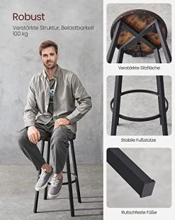 Set Van 2 Hoge Barstoelen Met Rugleuning, Eenvoudig Te Monteren -Songmics Winkel 51dg0O6hd L. SL500 6d50