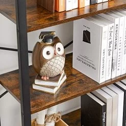 Rustieke Boekenplank 6 Niveaus: 66x30x186cm Stalen Frame -Songmics Winkel 51diyK5 YrL. SL500 e5af