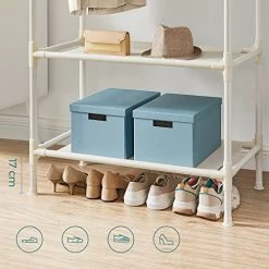 Songmics Metalen Kledingstandaard: Belastbaar Tot 70 Kg, Eenvoudige Montage, 2 Planken, 2 Hangstangen -Songmics Winkel 51o4foLX6UL. SL500 cd3e