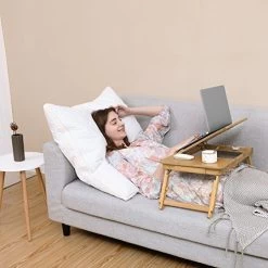 Songmics Opvouwbaar Bamboe Bureau, 55x35x29cm, 10cm Beenverlenging -Songmics Winkel 51zfOU FnML. SL500 1781