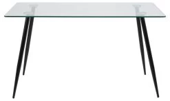 Eettafel Wilhelm 140x80 - Glas/zwart -Songmics Winkel 539EE1E2 72D5 4D58 B711 D6721C491EED fe6e