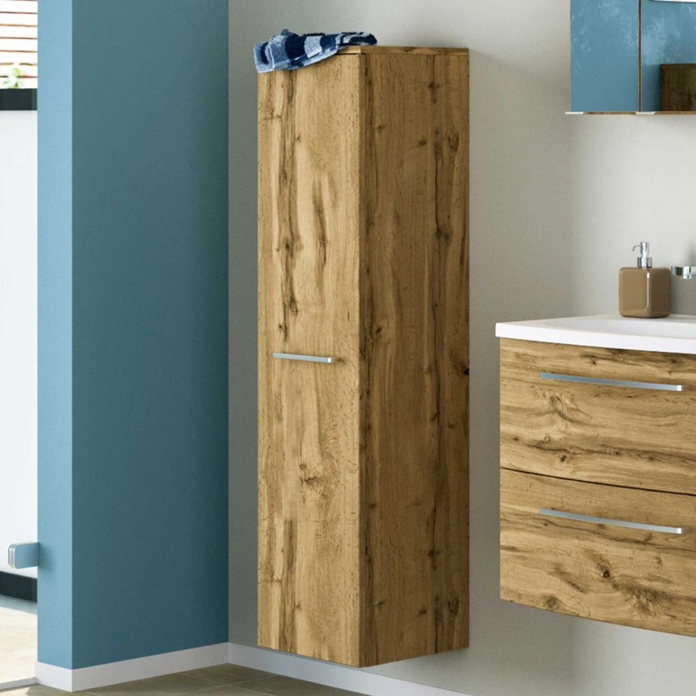 Kolomkast Gene 30cm 1 Deur - Wotan Eik 3 Kolomkast Gene 30cm 1 Deur - Wotan Eik