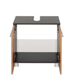 Wastafelonderkast Pares 60cm 2 Lades - Grafiet/wotan Eik -Songmics Winkel 549.2173 2 a023