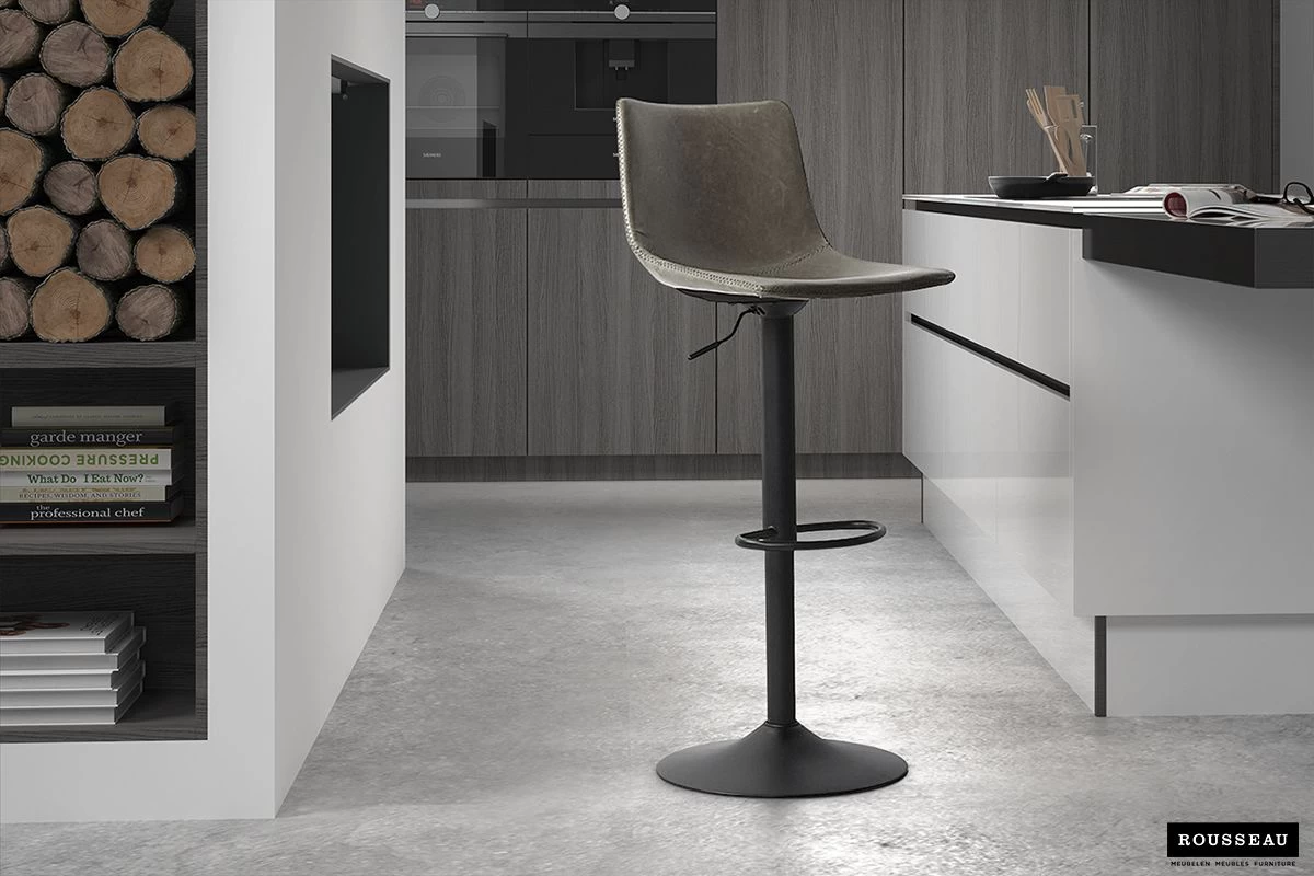 Verstelbare Barstoel Fontana - Grijs 5 Verstelbare Barstoel Fontana - Grijs - Afbeelding 3