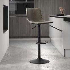 Verstelbare Barstoel Fontana - Grijs