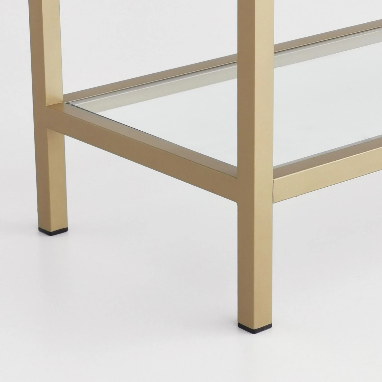 Locelso Boekenplank | Gehard Glas | Metalen Frame | Goud 4 Locelso Boekenplank | Gehard Glas | Metalen Frame | Goud - Afbeelding 2