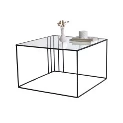 Locelso Salontafel | 100% Gehard Glas | Zwart -Songmics Winkel 552NOS1424 20 205 7da5