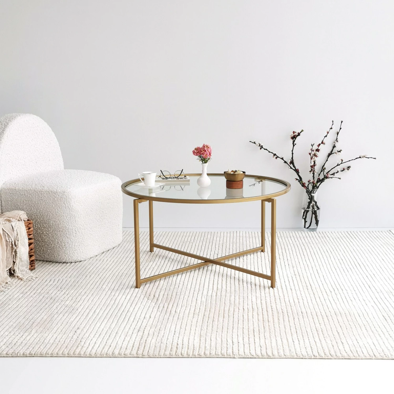 Locelso Salontafel | 4mm Gehard Glas | 100% Metalen Frame | Goud 9 Locelso Salontafel | 4mm Gehard Glas | 100% Metalen Frame | Goud - Afbeelding 7