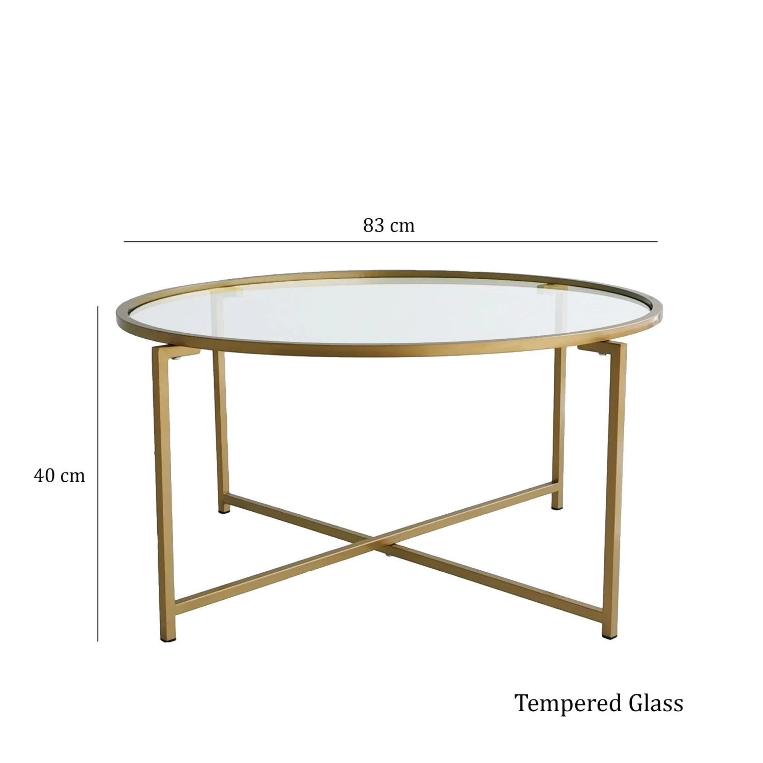 Locelso Salontafel | 4mm Gehard Glas | 100% Metalen Frame | Goud 5 Locelso Salontafel | 4mm Gehard Glas | 100% Metalen Frame | Goud - Afbeelding 3