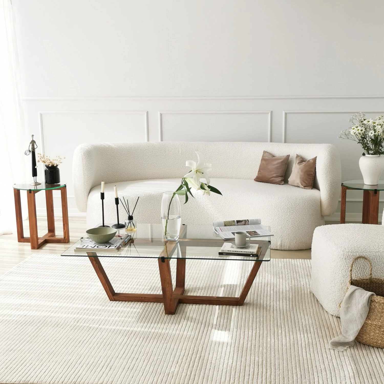 Locelso Salontafel | 100% Gehard Glas | Notelaar | 105x35x65 Cm 10 Locelso Salontafel | 100% Gehard Glas | Notelaar | 105x35x65 Cm - Afbeelding 8