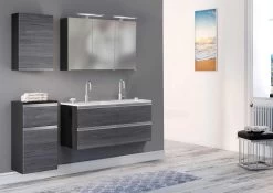 Wastafelmeubel Lotuk 120cm 4 Lades - Grijze Eik -Songmics Winkel 560.3186 3b 3f5c