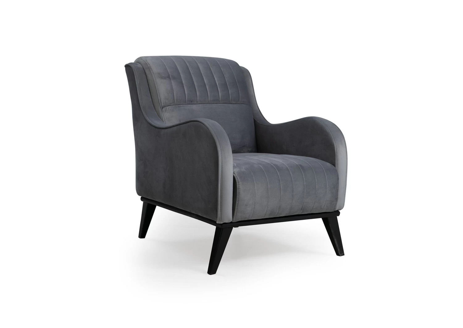 Stijlvolle Wing Chair Met Beukenhouten Frame | Antraciet Kleur 5 Stijlvolle Wing Chair Met Beukenhouten Frame | Antraciet Kleur - Afbeelding 3