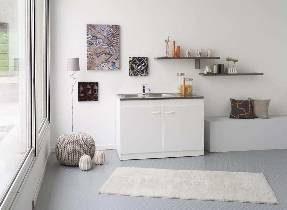 Onderkast Voor Spoelbak 2 Deuren (120cm) 4 Onderkast Voor Spoelbak 2 Deuren (120cm) - Afbeelding 2