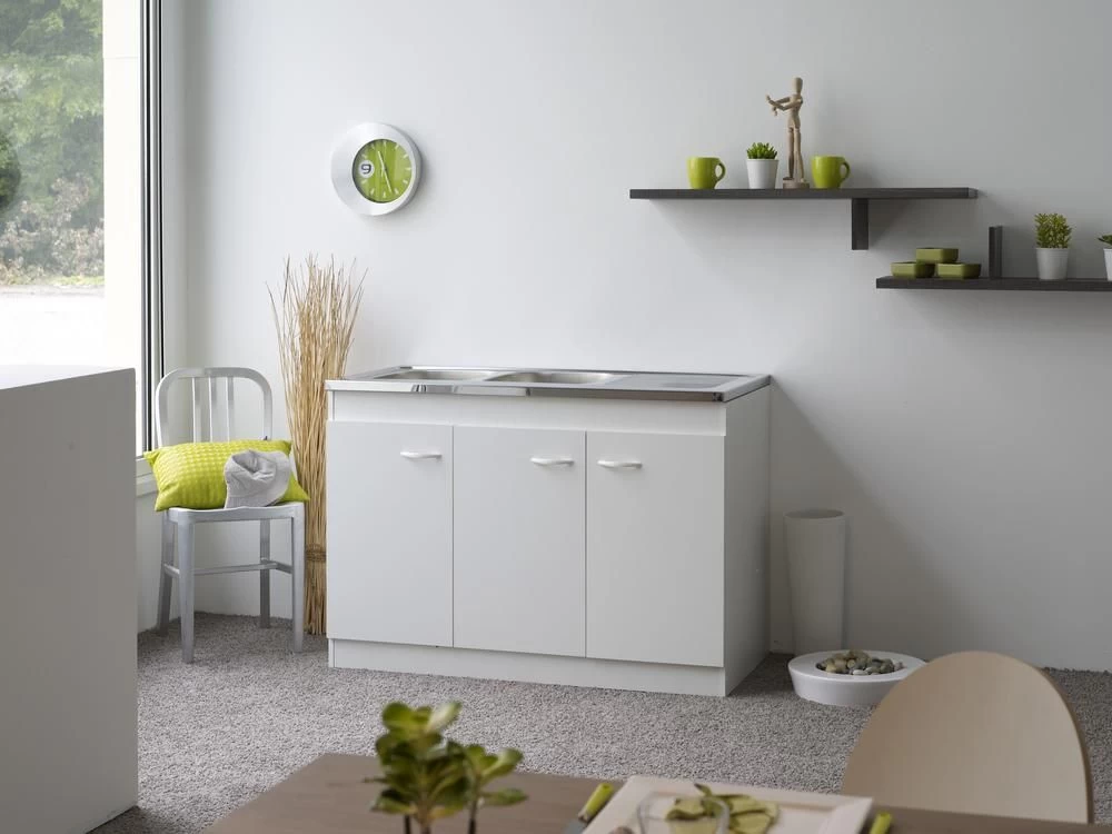 Onderkast Voor Spoelbak 3 Deuren (120cm) 4 Onderkast Voor Spoelbak 3 Deuren (120cm) - Afbeelding 2