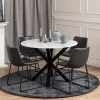 Eettafel Hennie ø110cm - Wit Marmer -Songmics Winkel 5CF1E8EC 7786 4A7C AE3C F4182FD9BF7F eceb