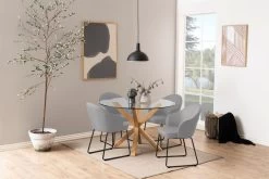 Eettafel Hennie ø119cm - Lichte Eik Decor -Songmics Winkel 5DA21CDB A390 4EE7 B5DD 04F188139C0A 19b2