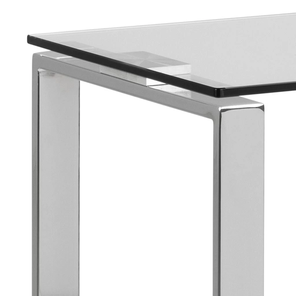 Sidetable Nicola 110cm - Glazen Blad/metaal 6 Sidetable Nicola 110cm - Glazen Blad/metaal - Afbeelding 4