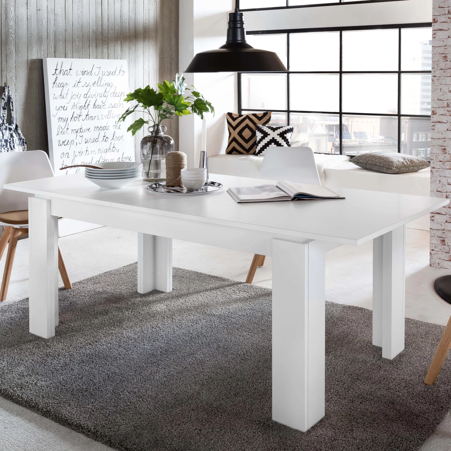 Eettafel Universal | Verlengbaar | 160 X 90 X 77 Cm | Wit 3 Eettafel Universal | Verlengbaar | 160 X 90 X 77 Cm | Wit