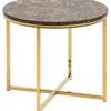 Bijzettafel Anika ø50cm - Bruin Marmer/ Goud -Songmics Winkel 600CEA86 0D22 42AB AD42 CD7FBB13B432 09de