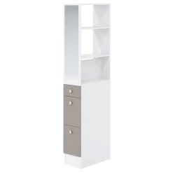 Badkamerkast Split - Wit/taupe -Songmics Winkel 6010A2191A17 Combi Divider white and taupe 2 496f