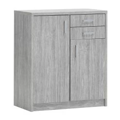 Commode Spacio 84cm 2 Deuren/2 Lades - Grijze Eik
