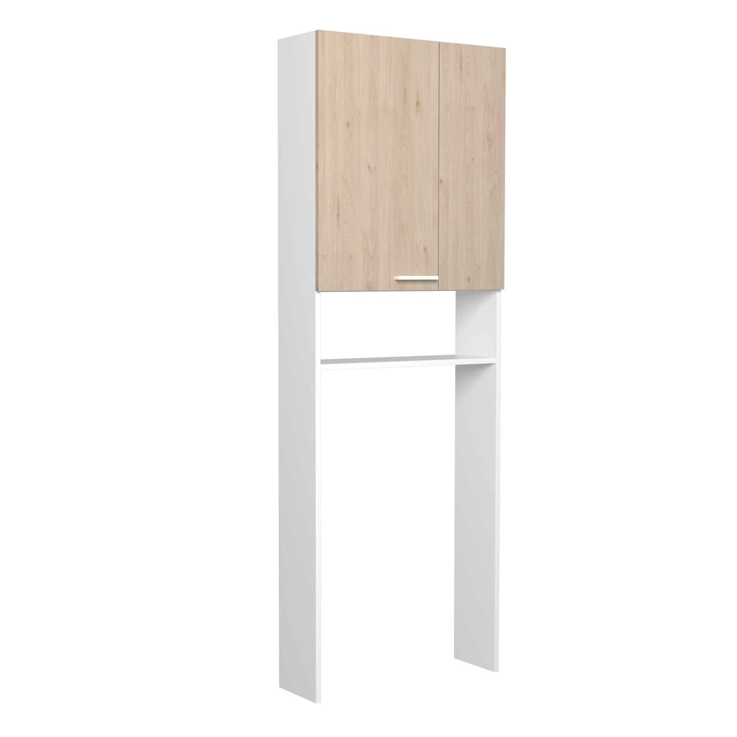 Toilet- & Wasmachinekast Wessel - Eik/wit 3 Toilet- & Wasmachinekast Wessel - Eik/wit