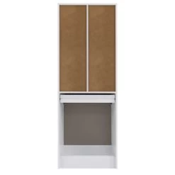 Kolomkast Variety Met Wasmand - Wit/taupe -Songmics Winkel 6083A2191A17 Combi Tall Laundry Cabinet white and taupe 5 5274