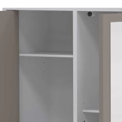 Kolomkast Variety Met Wasmand - Wit/taupe -Songmics Winkel 6083A2191A17 Combi Tall Laundry Cabinet white and taupe 8 c3da