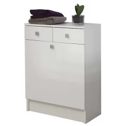 Badkamerkast Variety Met Wasmand - Wit -Songmics Winkel 6084A2121A17 Combi Laundry Cabinet white 2 3f94