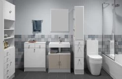 Badkamerkast Variety Met Wasmand - Wit -Songmics Winkel 6084A2121A17 Combi Laundry Cabinet white 5 cf08