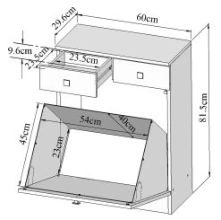 Badkamerkast Variety Met Wasmand - Wit -Songmics Winkel 6084A2121A17 Combi Laundry Cabinet white 6 462b