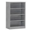 Boekenkast Spacio 72cm Met 3 Legplanken - Grijze Eik -Songmics Winkel 6120 5 8e7b