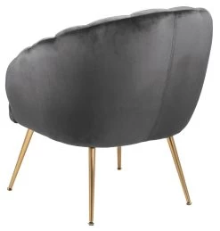 Fauteuil Dafne - Grijs/messing -Songmics Winkel 6526EB71 5901 4865 AA13 BFB71B275612 3235