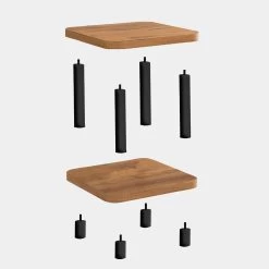 Dora Bijzettafel | 100% Melamine | Zwart Atlantisch Pijnboom -Songmics Winkel 688DRA1305 20 203 e3f9