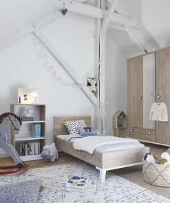 Opbergkast Ciana 49x88 - Eik/wit -Songmics Winkel 6 MARCEL CP2A MP2A 6 A 06 af4c